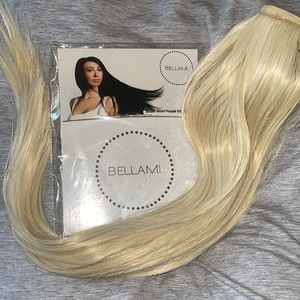 Bellami pony tail hair extentions 180g 24” ash blonde NEW